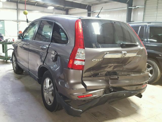 5J6RE4H7XBL043628 - 2011 HONDA CR-V EXL 灰色 照片 3