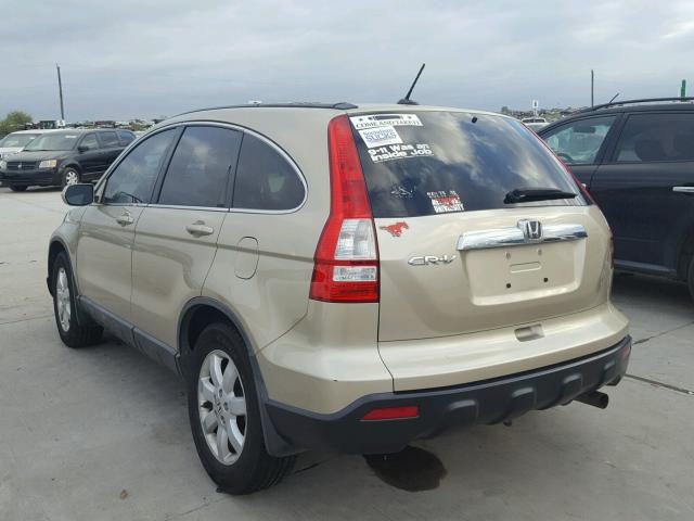 5J6RE38769L026233 - 2009 HONDA CR-V EXL GOLD photo 3