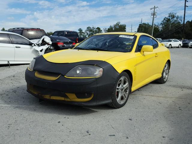 KMHHN65F56U190377 - 2006 HYUNDAI TIBURON GT YELLOW photo 2