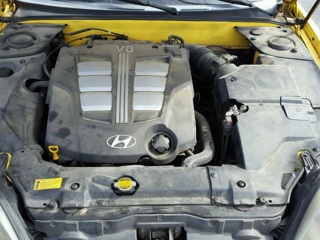 KMHHN65F56U190377 - 2006 HYUNDAI TIBURON GT YELLOW photo 7