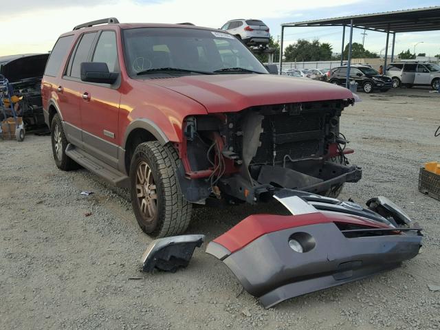 1FMFU15587LA57317 - 2007 FORD EXPEDITION RED photo 1