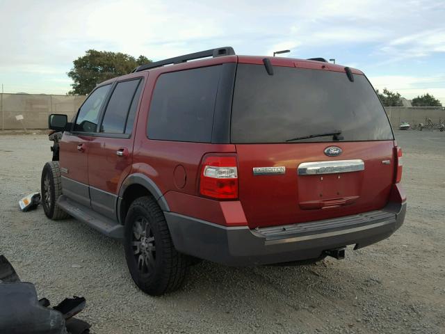 1FMFU15587LA57317 - 2007 FORD EXPEDITION RED photo 3