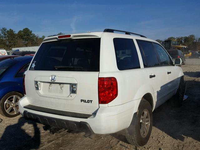 2HKYF18694H534736 - 2004 HONDA PILOT EXL WHITE photo 4