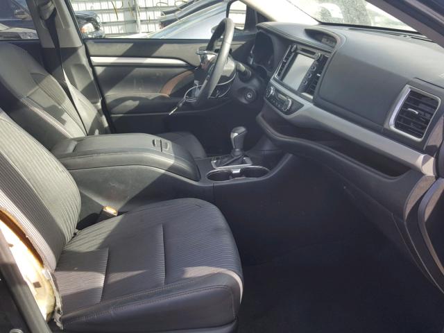 5TDZKRFH6GS146302 - 2016 TOYOTA HIGHLANDER BLACK photo 5