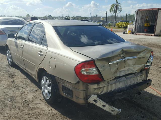 4T1BE32KX3U241910 - 2003 TOYOTA CAMRY LE GOLD photo 3
