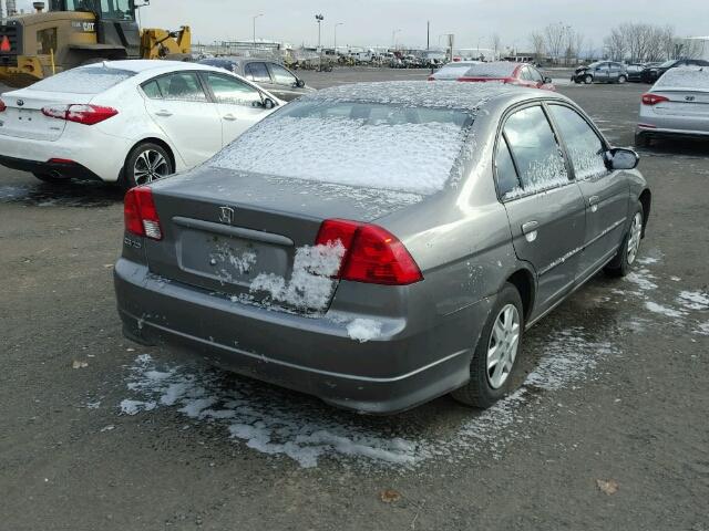 2HGES16444H940174 - 2004 HONDA CIVIC DX GRAY photo 4