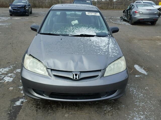 2HGES16444H940174 - 2004 HONDA CIVIC DX GRAY photo 9