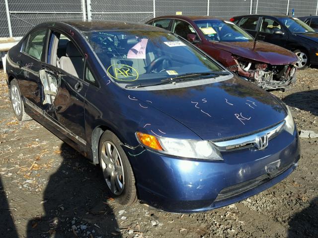 2HGFA16598H512011 - 2008 HONDA CIVIC LX BLUE photo 1