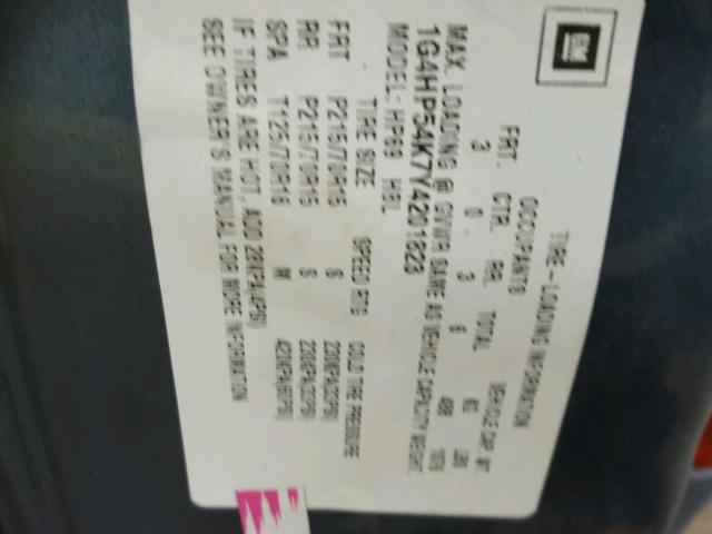 1G4HP54K7Y4201823 - 2000 BUICK LESABRE CU BLUE photo 10