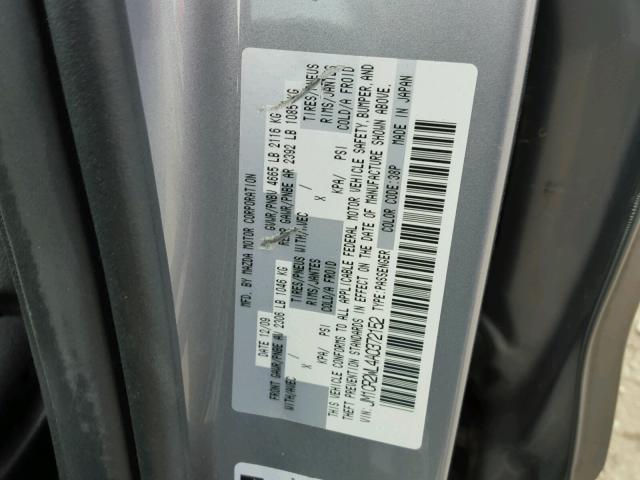 JM1CR2WL4A0372152 - 2010 MAZDA 5 GRAY photo 10