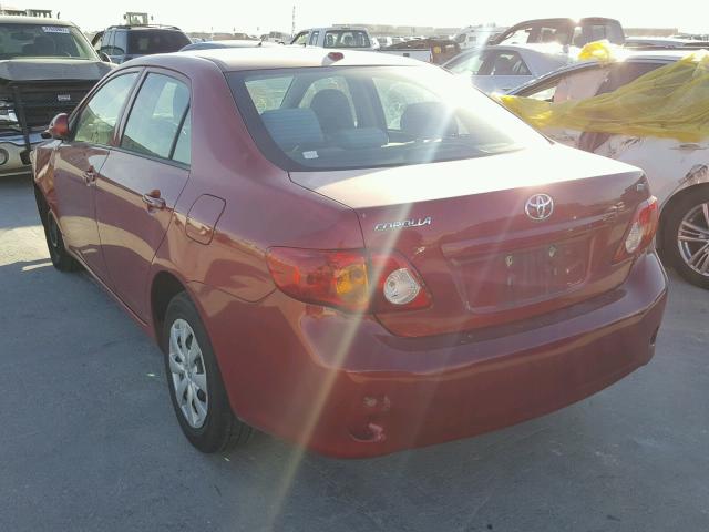 1NXBU4EE8AZ373883 - 2010 TOYOTA COROLLA BA RED photo 3