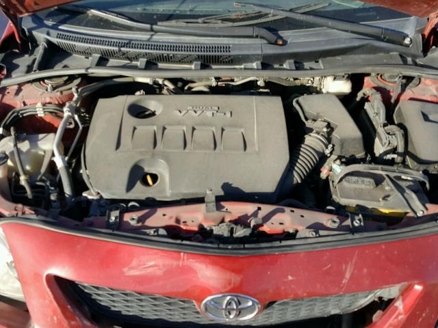 1NXBU4EE8AZ373883 - 2010 TOYOTA COROLLA BA RED photo 7