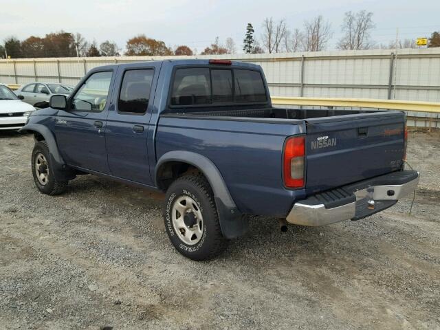 1N6ED27Y7YC354803 - 2000 NISSAN FRONTIER C BLUE photo 3