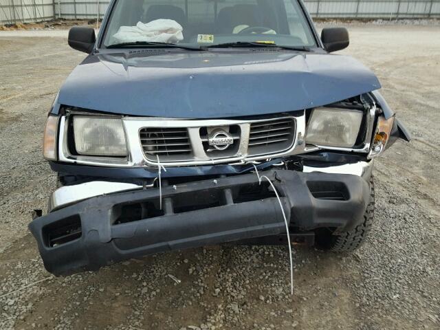 1N6ED27Y7YC354803 - 2000 NISSAN FRONTIER C BLUE photo 9