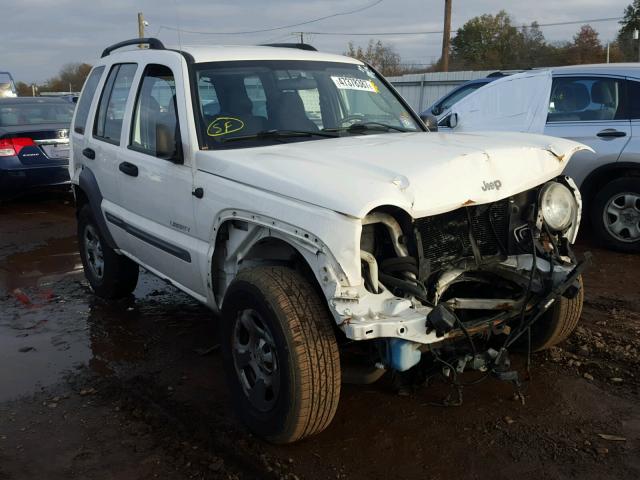 1J4GL48K64W107781 - 2004 JEEP LIBERTY SP WHITE photo 1