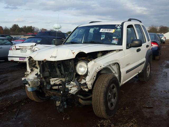 1J4GL48K64W107781 - 2004 JEEP LIBERTY SP WHITE photo 2