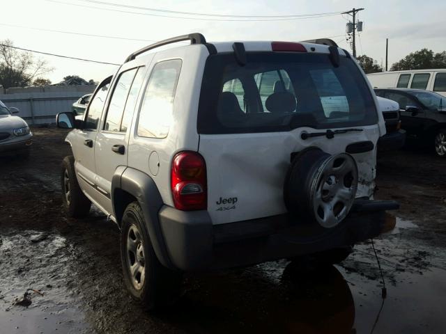 1J4GL48K64W107781 - 2004 JEEP LIBERTY SP WHITE photo 3