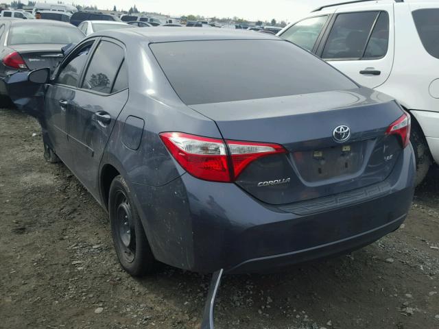 5YFBURHEXFP308423 - 2015 TOYOTA COROLLA L BLUE photo 3