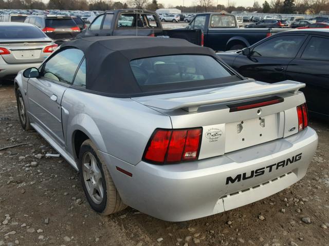 1FAFP44604F196347 - 2004 FORD MUSTANG SILVER photo 3