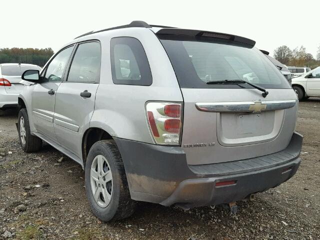 2CNDL13F156058661 - 2005 CHEVROLET EQUINOX LS SILVER photo 3