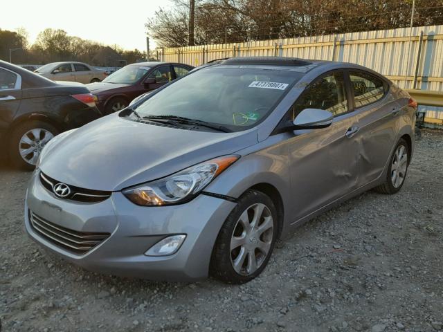 KMHDH4AE0CU490556 - 2012 HYUNDAI ELANTRA GL GRAY photo 2