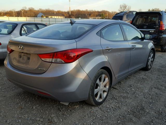 KMHDH4AE0CU490556 - 2012 HYUNDAI ELANTRA GL GRAY photo 4