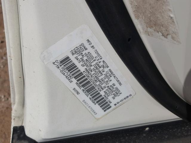 4T1GB11E2SU007404 - 1995 TOYOTA AVALON XLS WHITE photo 10