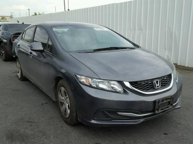 19XFB2F52DE254812 - 2013 HONDA CIVIC LX GRAY photo 1