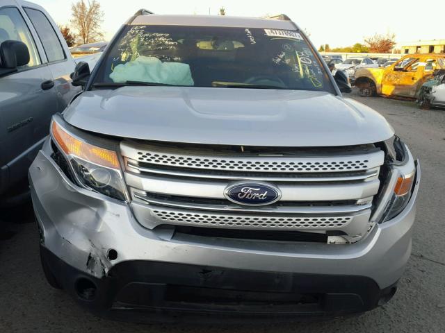 1FM5K7D98DGA12908 - 2013 FORD EXPLORER X SILVER photo 9