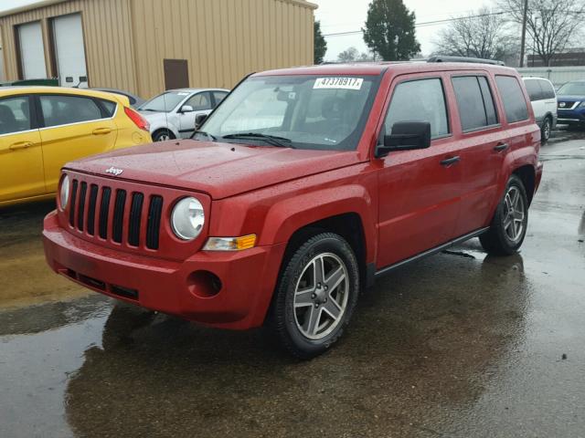 1J8FF28W98D736736 - 2008 JEEP PATRIOT SP RED photo 2