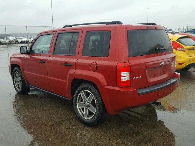 1J8FF28W98D736736 - 2008 JEEP PATRIOT SP RED photo 3