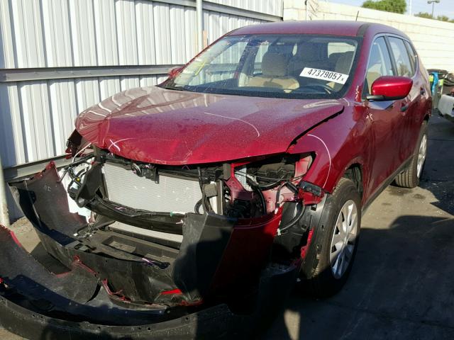 JN8AT2MT1GW029370 - 2016 NISSAN ROGUE S BURGUNDY photo 2