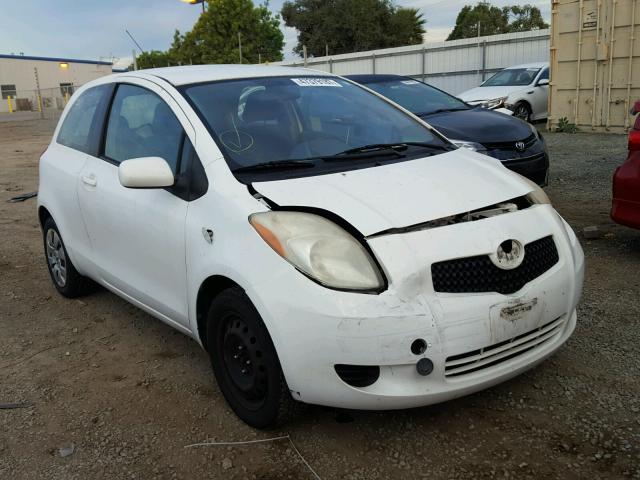 JTDJT923X75066477 - 2007 TOYOTA YARIS WHITE photo 1