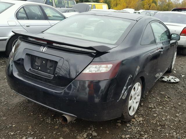 2HGFG12678H555212 - 2008 HONDA CIVIC LX BLACK photo 4