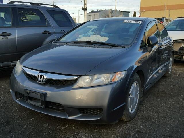 2HGFA16499H108523 - 2009 HONDA CIVIC DX-G GRAY photo 2