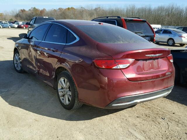 1C3CCCCB5FN544402 - 2015 CHRYSLER 200 C MAROON photo 3