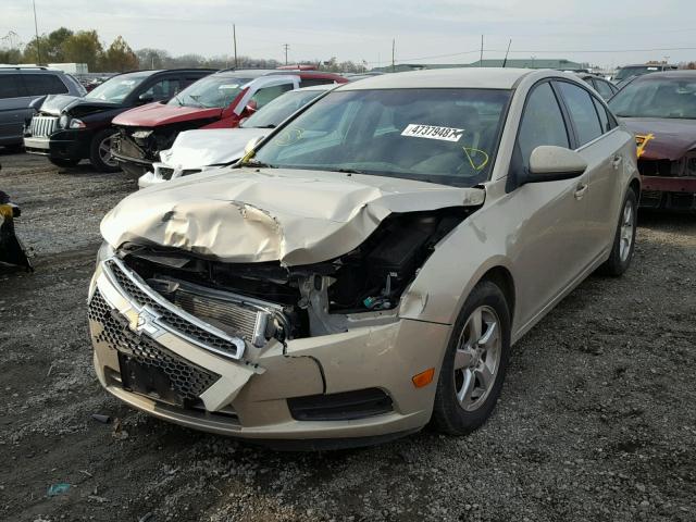 1G1PF5SC7C7156784 - 2012 CHEVROLET CRUZE LT GOLD photo 2