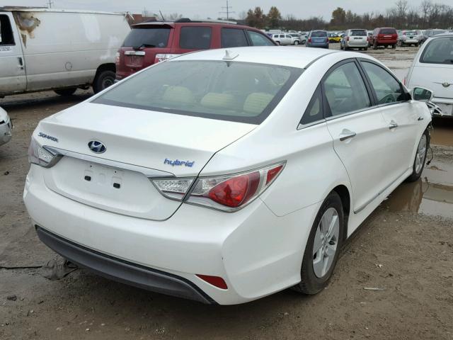 KMHEC4A48CA034879 - 2012 HYUNDAI SONATA HYB WHITE photo 4