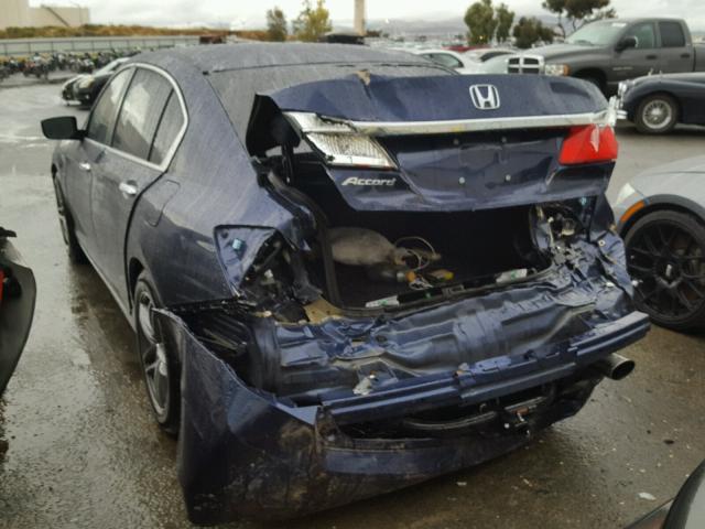 1HGCR2F39DA049280 - 2013 HONDA ACCORD LX BLUE photo 3