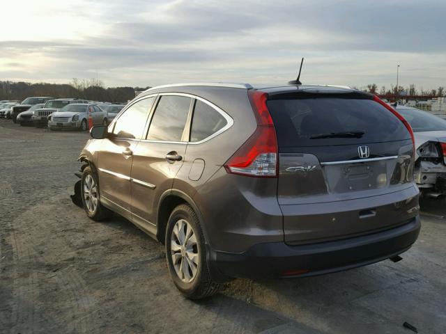 5J6RM3H77CL004915 - 2012 HONDA CR-V EXL CHARCOAL photo 3