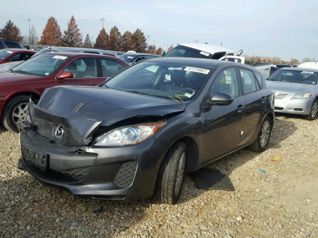 JM1BL1L72C1654818 - 2012 MAZDA 3 I GRAY photo 2