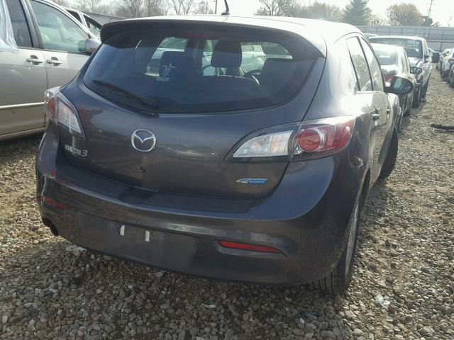 JM1BL1L72C1654818 - 2012 MAZDA 3 I GRAY photo 4