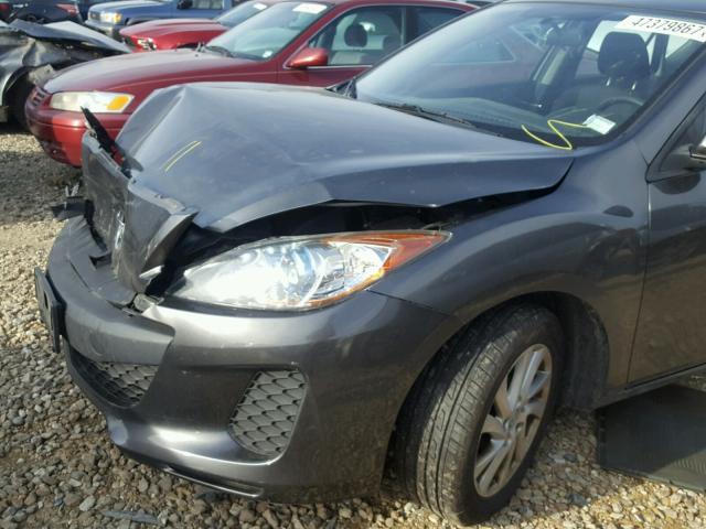 JM1BL1L72C1654818 - 2012 MAZDA 3 I GRAY photo 9