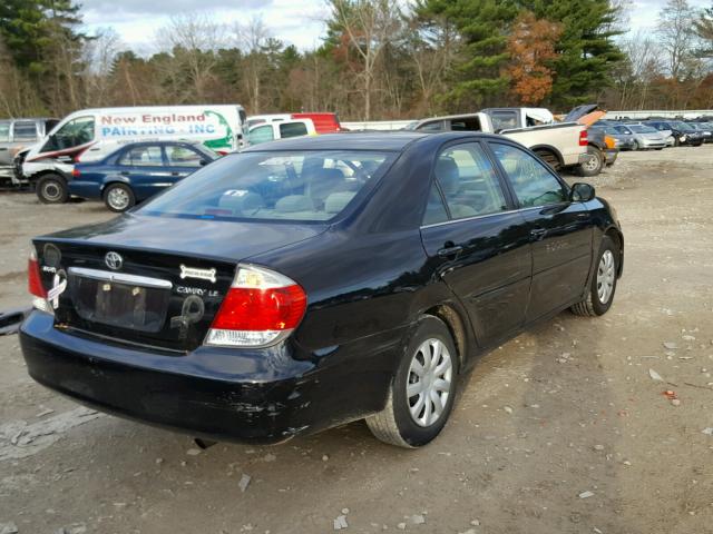 4T1BE32K05U013854 - 2005 TOYOTA CAMRY LE BLACK photo 4