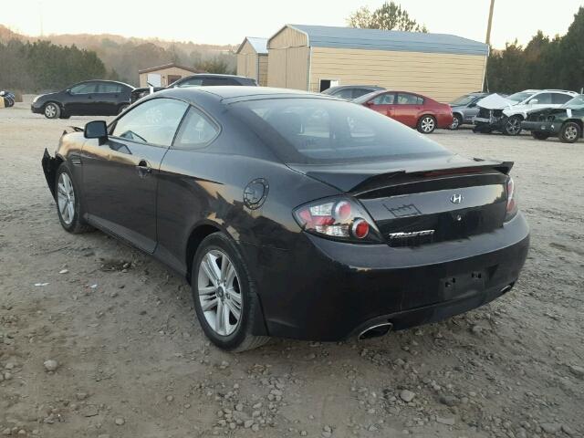 KMHHM66D18U291550 - 2008 HYUNDAI TIBURON GS BLACK photo 3