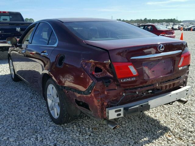 JTHBJ46G872135905 - 2007 LEXUS ES 350 BURGUNDY photo 3