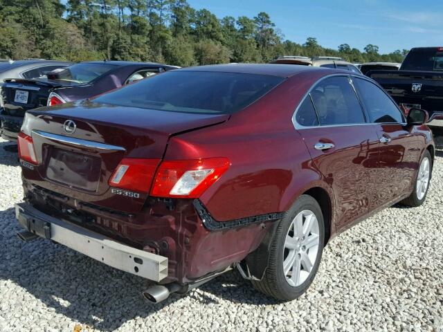 JTHBJ46G872135905 - 2007 LEXUS ES 350 BURGUNDY photo 4