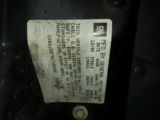 1G8AJ55F96Z165068 - 2006 SATURN ION LEVEL SILVER photo 10