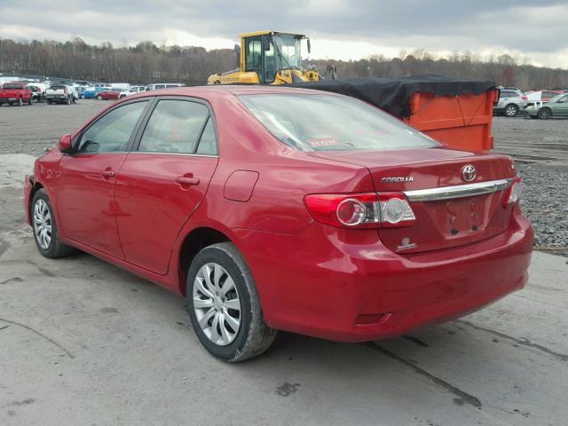 2T1BU4EEXDC923882 - 2013 TOYOTA COROLLA BA RED photo 3