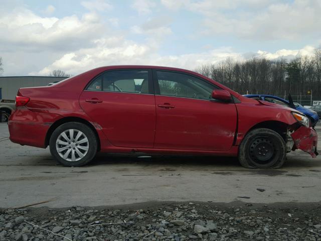 2T1BU4EEXDC923882 - 2013 TOYOTA COROLLA BA RED photo 9